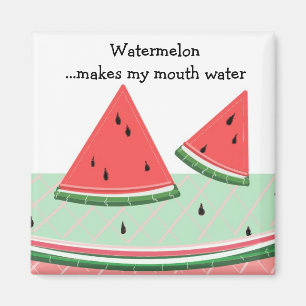 Wassermelone mit Aufschrift Magnet