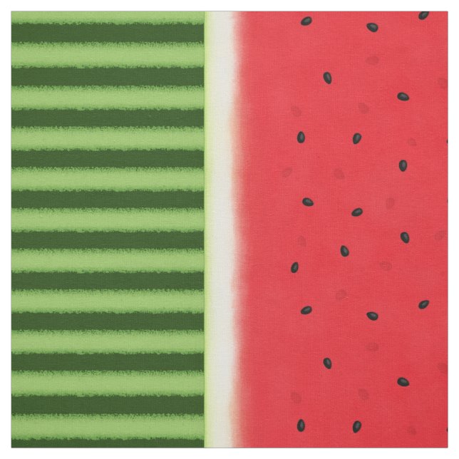 Wassermelone mit Rind & Peel (kleiner Maßstab) Stoff (Muster)