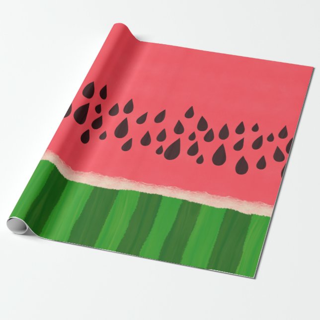 Wassermelone mit Samen-Muster Geschenkpapier (Ungerollt)