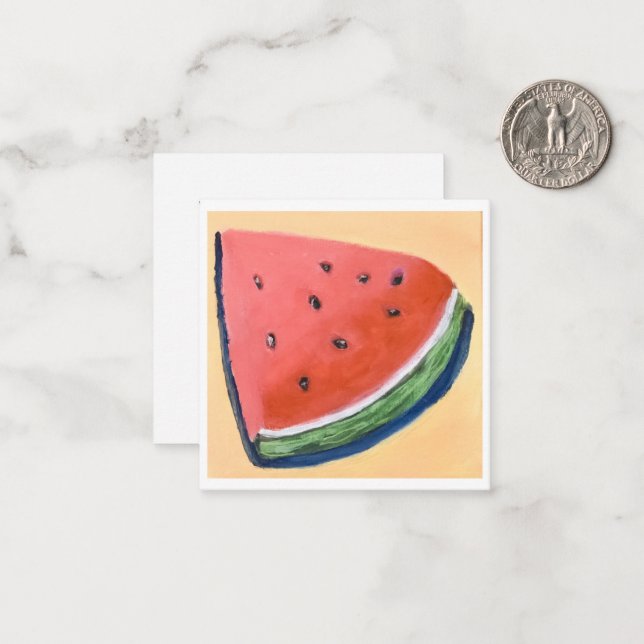 Wassermelone Mitteilungskarte (Vorderseite/Rückseite Beispiel)
