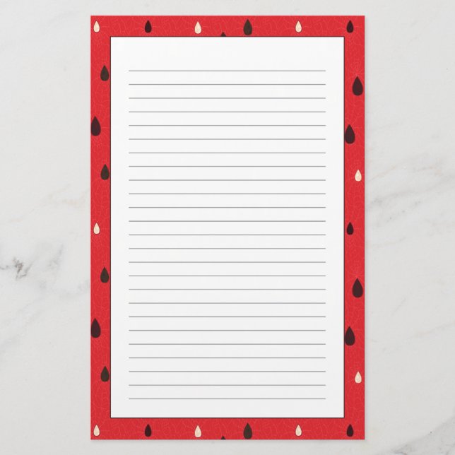 Wassermelone-Muster Briefpapier (Vorderseite)