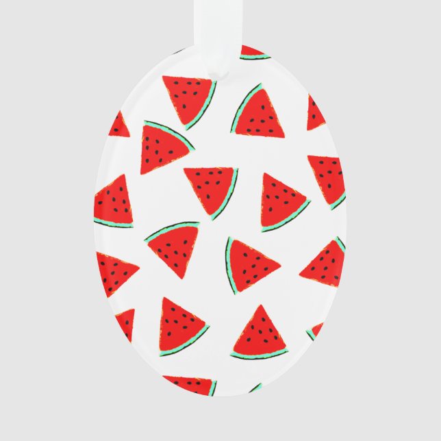 Wassermelone Muster Dreiecke Ornament (Vorderseite)