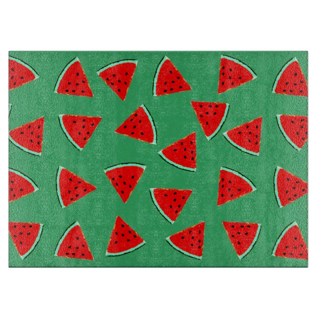 Wassermelone Muster Dreiecke Schneidebrett (Vorderseite)