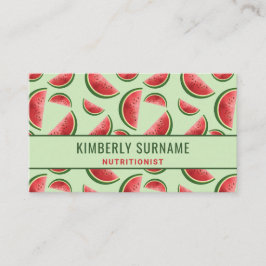 Wassermelone-Muster für Grüne Ernährung Visitenkarte