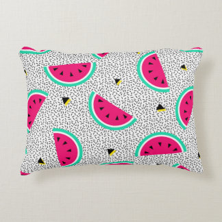 Wassermelone nahtlos Muster. Geometrischer Retrost Dekokissen