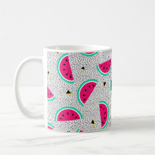 Wassermelone nahtlos Muster. Geometrischer Retrost Kaffeetasse