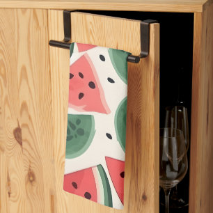 Wassermelone Nahtloses Muster Hintergrund Geschirrtuch