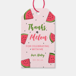 Wassermelone Niedlich in Melon 1. Geburtstag eines Geschenkanhänger