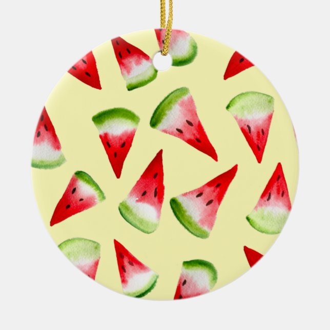 Wassermelone niedliche Früchte Keramik Ornament (Vorne)
