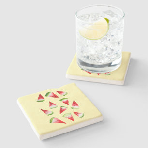 Wassermelone niedliche Früchte Steinuntersetzer