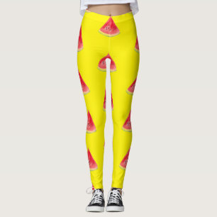 Wassermelone Obst Sommer Essen Tropisches Muster Leggings
