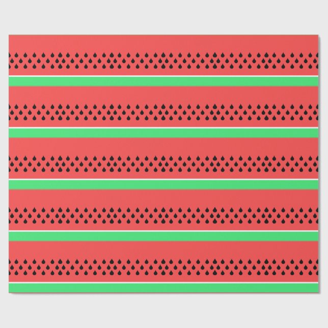 Wassermelone Obstschale Sommer Geschenkpapier (Flach)