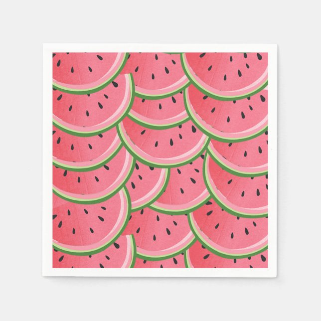 Wassermelone Papier Napkins Sommerfrucht Melon Pic Serviette (Vorderseite)