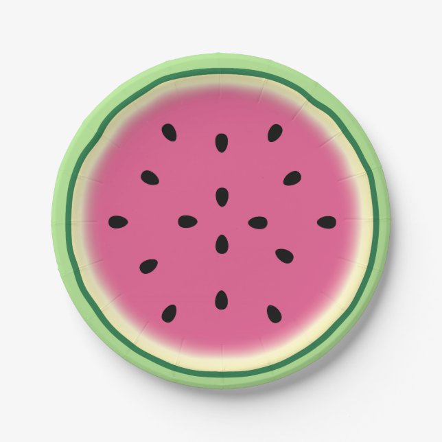 Wassermelone-PapierTeller Pappteller (Vorderseite)