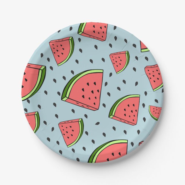 Wassermelone Pappteller (Vorderseite)