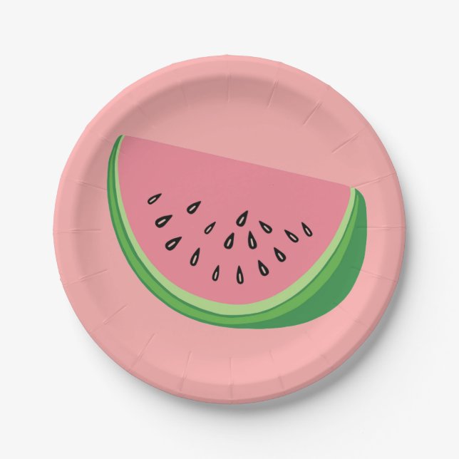 Wassermelone Pappteller (Vorderseite)