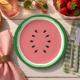 Wassermelone Pappteller