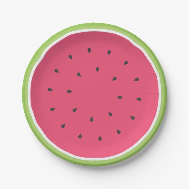 Wassermelone Pappteller (Vorderseite)