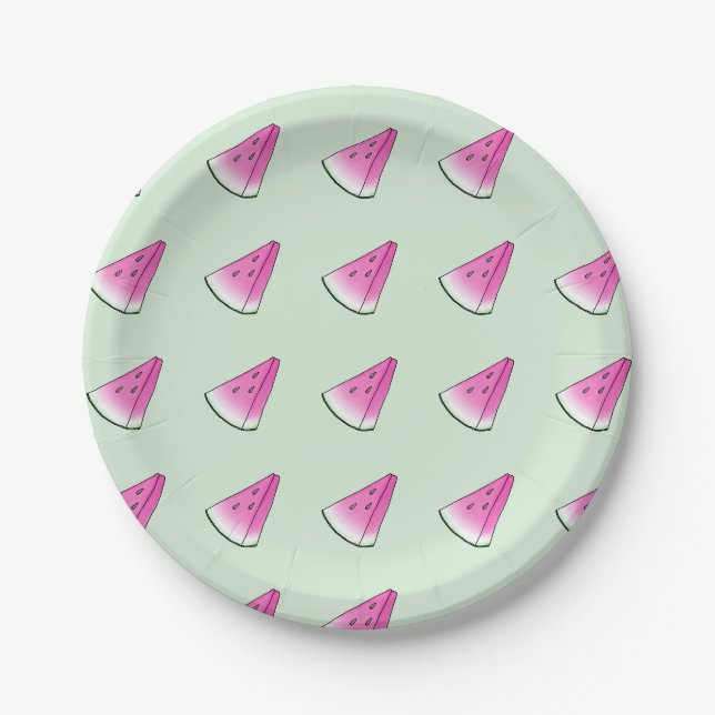 Wassermelone Pappteller (Vorderseite)
