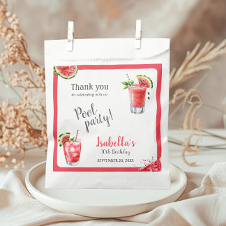 Wassermelone Party Drinks Geschenktütchen