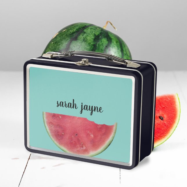 Wassermelone Personalisiertes Metal Lunch Box (🍉Just add your name and enjoy another slice of watermelon! 🍉 )