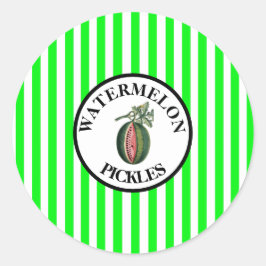 Wassermelone Pickles Runder Aufkleber