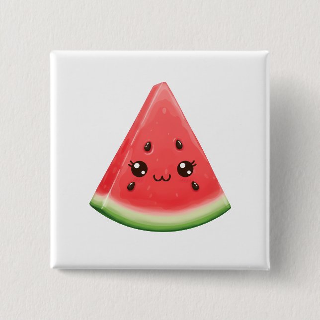 Wassermelone Pinback Button Lustiges Sommer Obst G (Vorderseite)