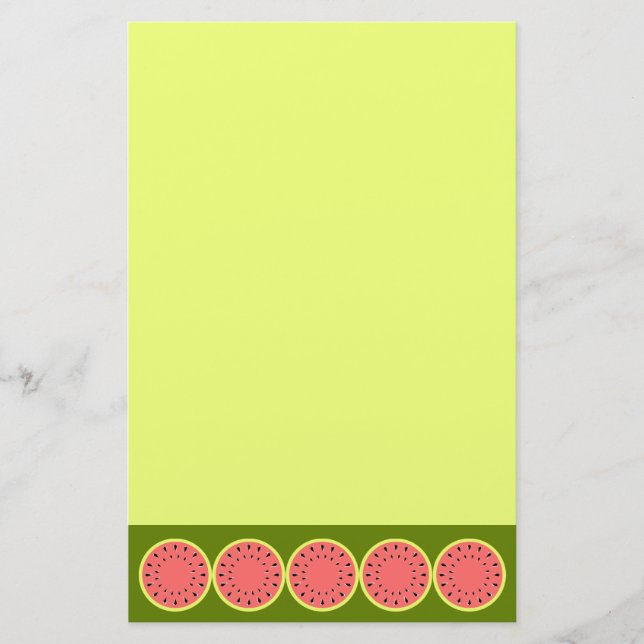 Wassermelone Pink Briefpapier (Vorderseite)