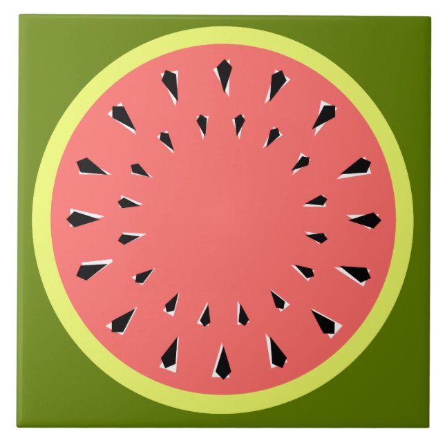Wassermelone Pink Fliese (Vorderseite)