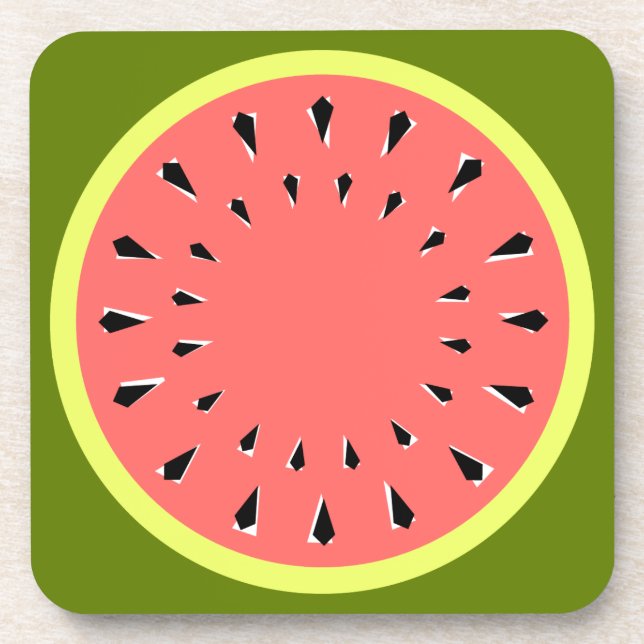 Wassermelone Pink Getränkeuntersetzer (Vorderseite)