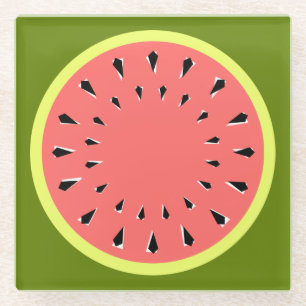 Wassermelone Pink Glasuntersetzer