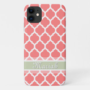 Wassermelone Pink & Light Minze Lattice Individuel Case-Mate iPhone Hülle