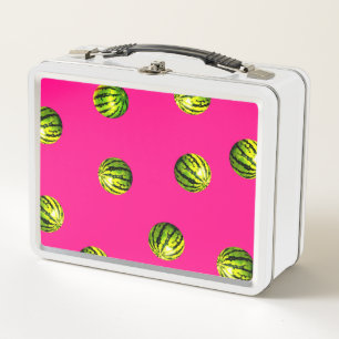 Wassermelone Pink Metall Brotdose