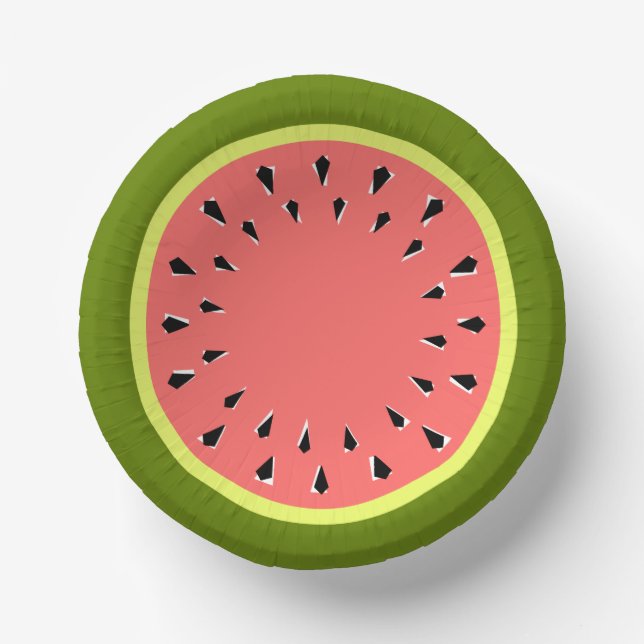 Wassermelone Pink Pappteller (Vorderseite)