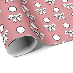 Wassermelone Pink und White Polka Dots Dusche Part Geschenkpapier