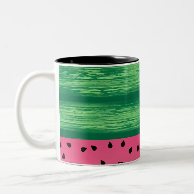 Wassermelone Pink Zweifarbige Tasse (Links)