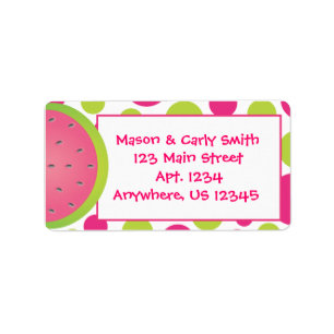 Wassermelone-Polka-dot- addressaufkleber Adressaufkleber