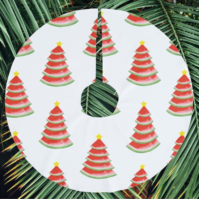 Wassermelone Polyester Weihnachtsbaumdecke (Von Creator hochgeladen)