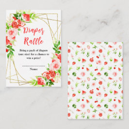 Wassermelone Pomegranate Babydusche Windelwanne Begleitkarte