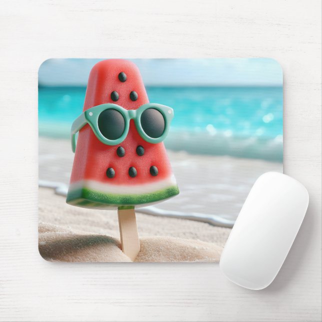 Wassermelone Popsion In Beach Sand Mousepad (Mit Mouse)
