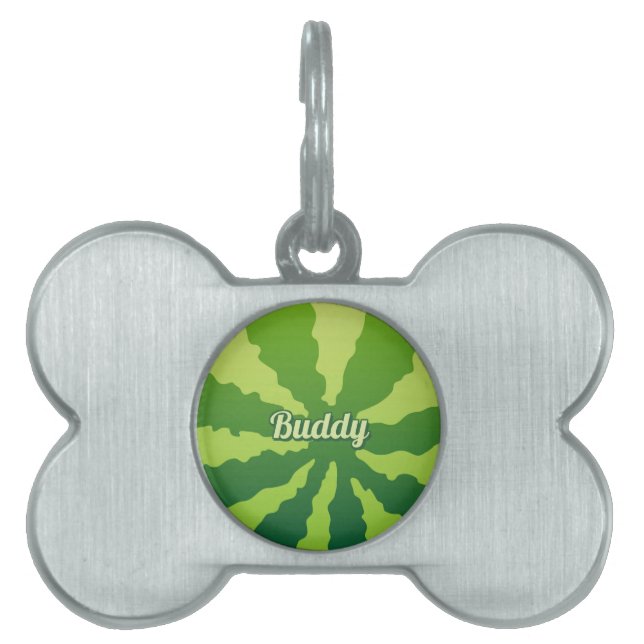 Wassermelone Rind Pet Name Tag Tiermarke (Vorderseite)