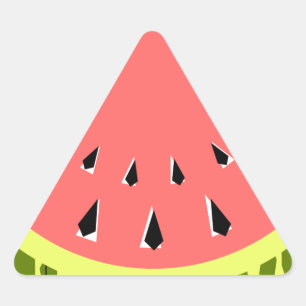 Wassermelone Rosa Dreieck Dreieckiger Aufkleber