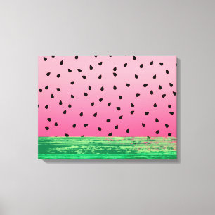 Wassermelone Rosa Grün Leinwanddruck