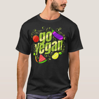 Wassermelone Rosenfäule Tomate und Birne Go Vegan T-Shirt