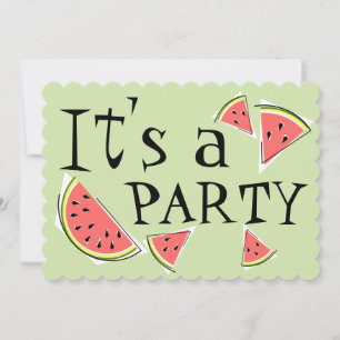 Wassermelone Rot Es ist eine Party Einladung