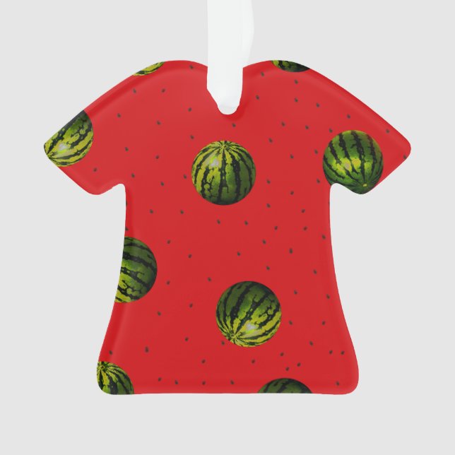 Wassermelone Rot und Samen Ornament (Vorderseite)