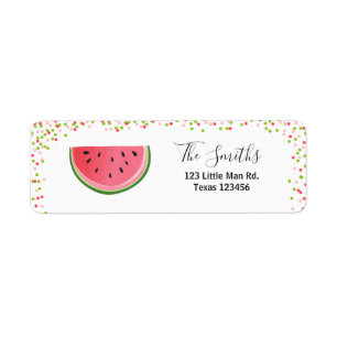 Wassermelone Rücksendeadresse Label Melon Party Fr