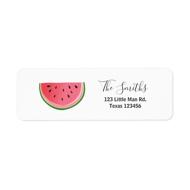 Wassermelone Rücksendeadresse Label Melon Party Fr (Vorne)