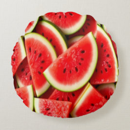 Wassermelone Rundes Kissen