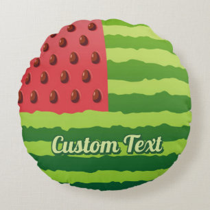 Wassermelone Rundes Kissen